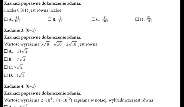 Łatwy test z matematyki | sameQuizy Na Tescie Z Matematyki Tomek Rozwiazal 9 10