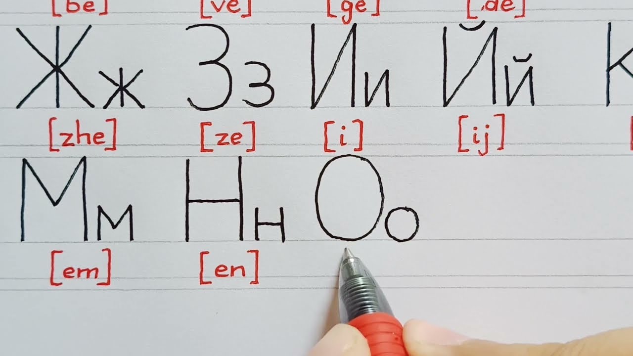 Learn how to write and spell Russian alphabet | Handwriting Rosyjskie Litery Drukowane I Pisane