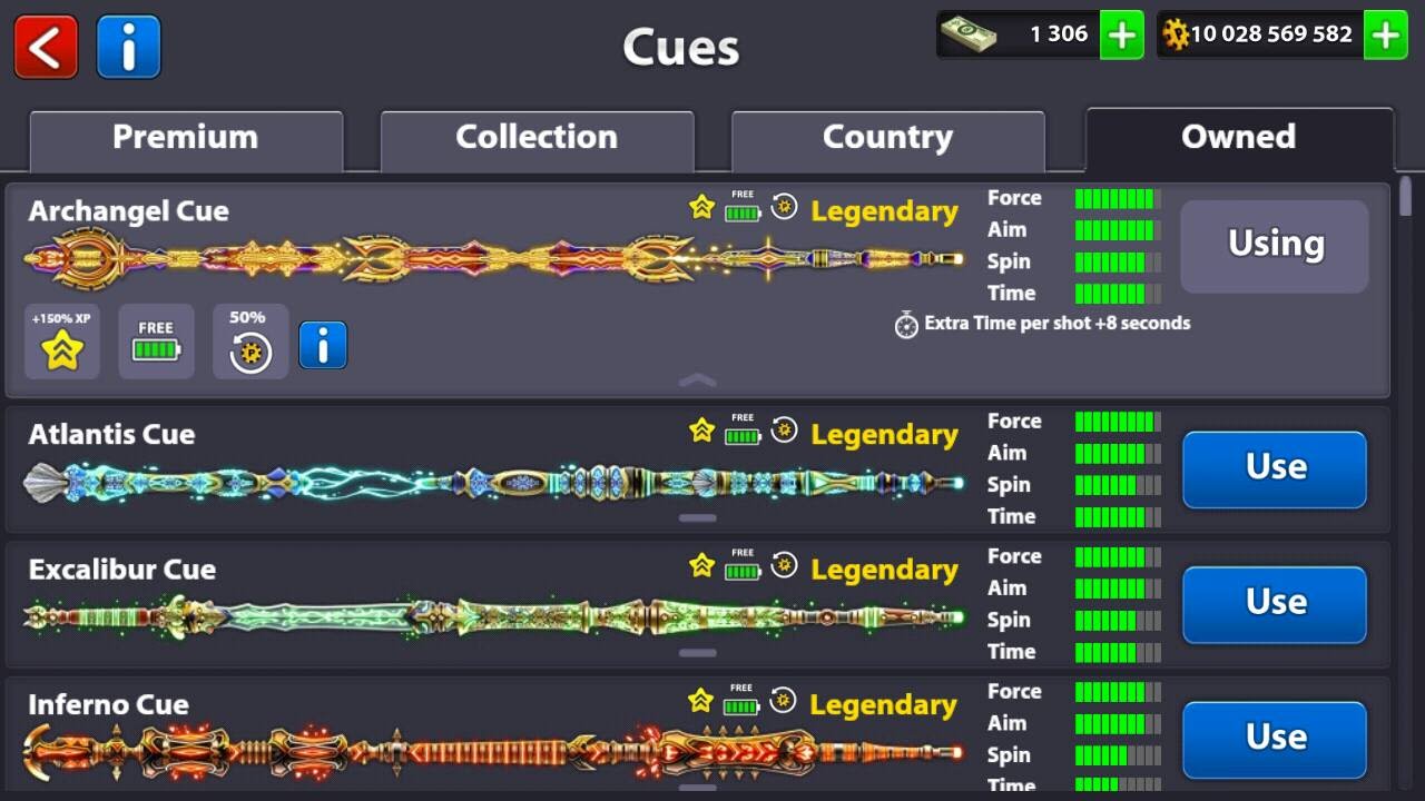 Legendary Cues & its Advantages - 8 Ball Pool - YouTube 8 Ball Pool Legendary Cues