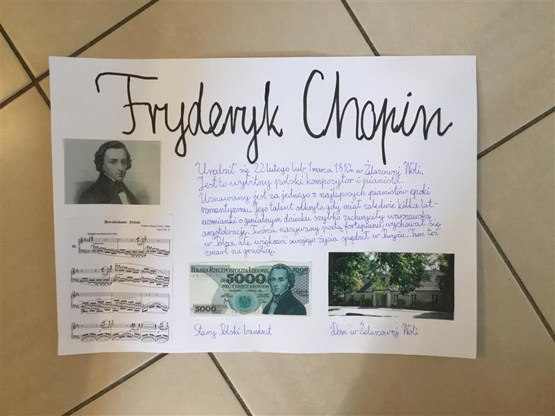 Lekcja muzyki o Fryderyku Chopinie. - Szkoła Podstawowa nr 34 im Notatka Na Temat Fryderyka Chopina