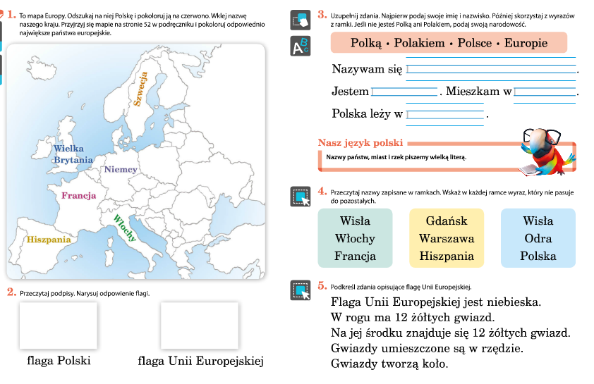 Poznajemy Naszą Ojczyznę I Inne Kraje Europejskie Sprawdzian