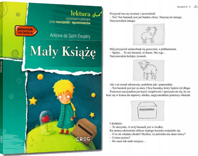 Lektura Mały Książe Antoine de Saint-Exupery GREG z opracowaniem Czy Maly Ksiaze To Lektura Obowiazkowa