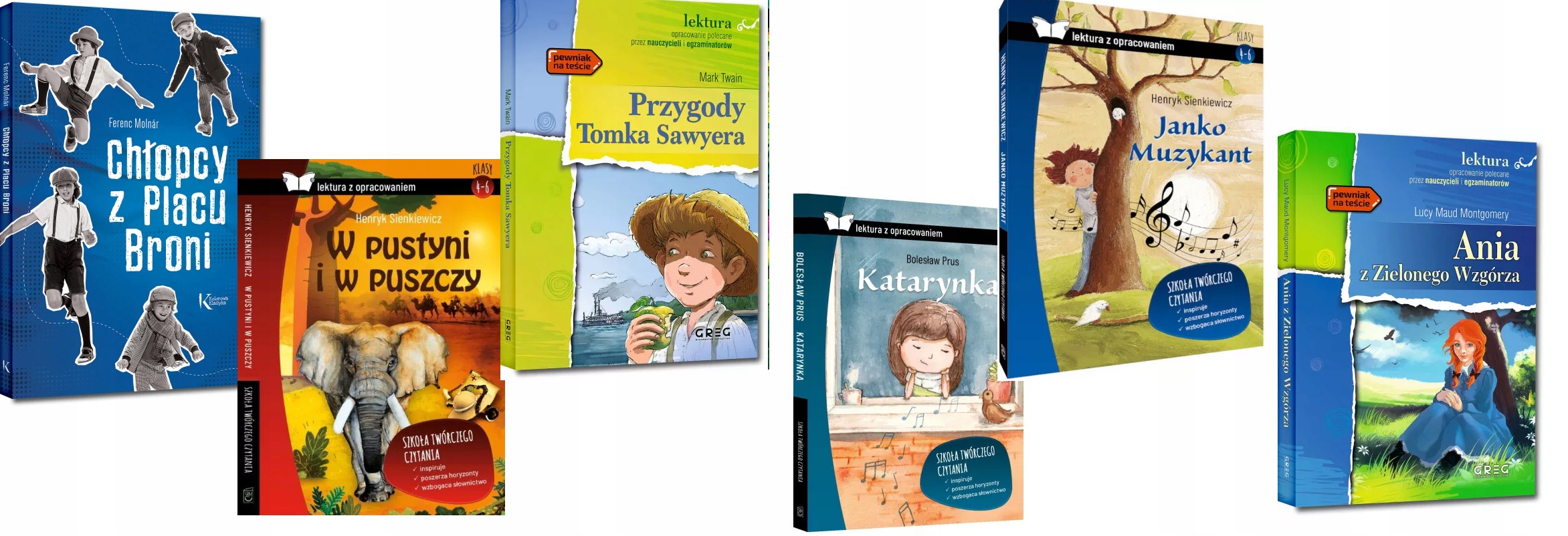 Lektury kl.5 W pustyni i w puszczy i inne pakiet 6 (14028697371 Klasa 5 Lektury