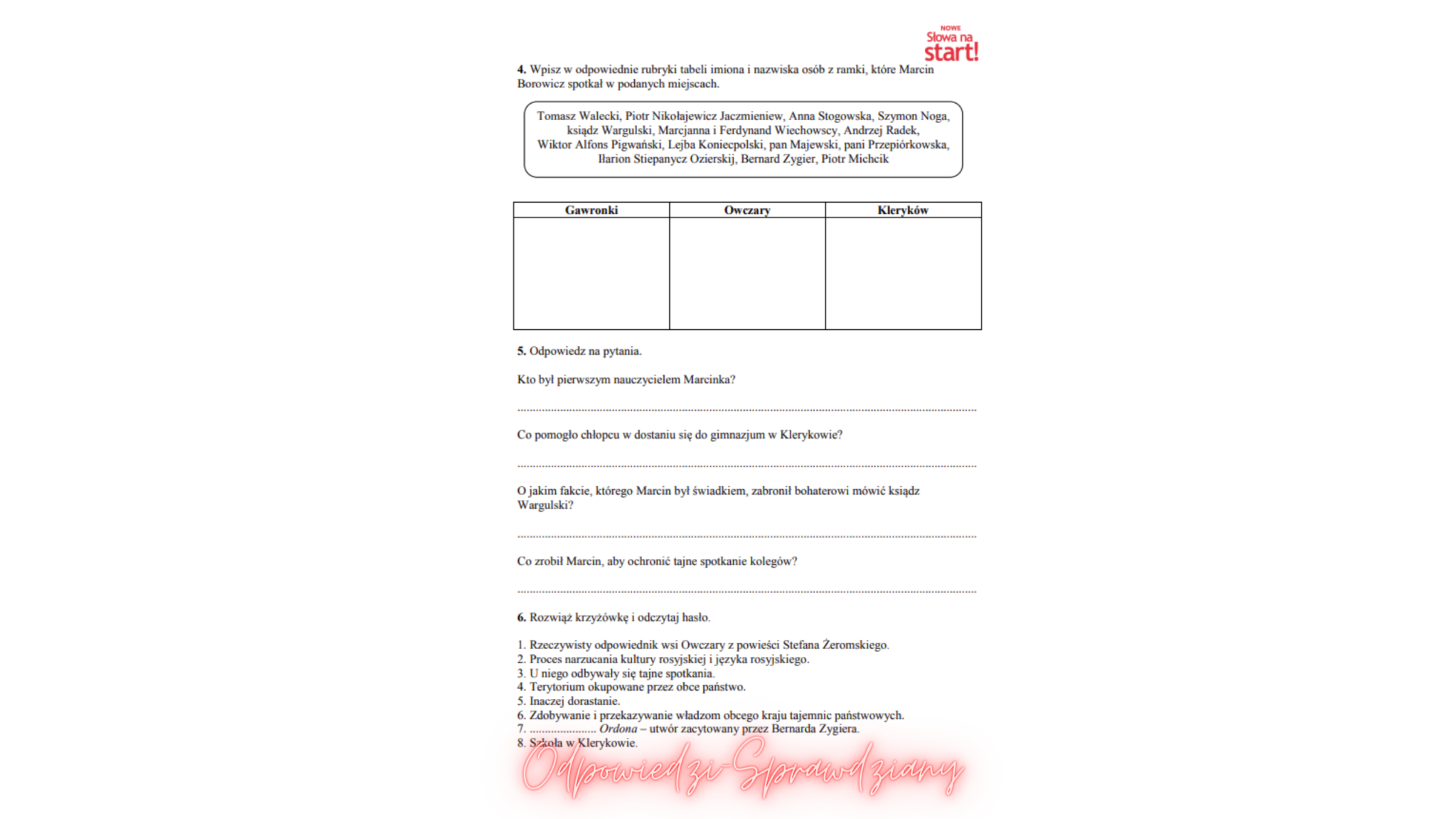 Lektury klasa 8 Nowa Era Sprawdziany-Odpowiedzi PDF do pobrania 2021 Edb 8 Klassa Sprawdziany Odpowiedzi
