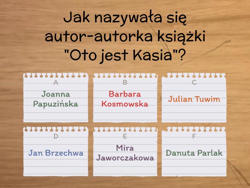 Oto Jest Kasia Test Z Odpowiedziami