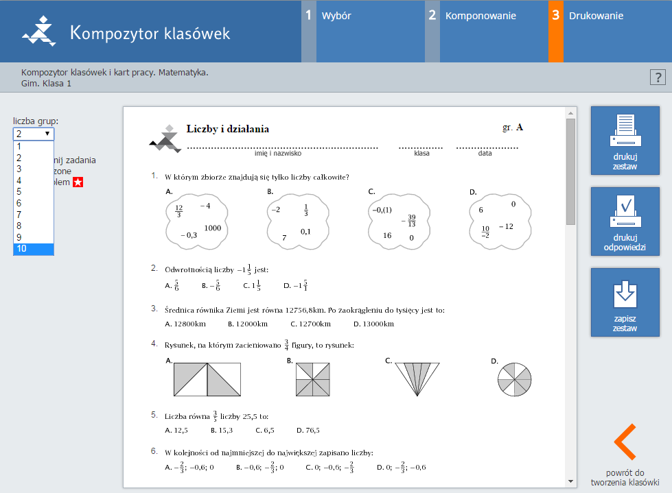 Gwo Matematyka Klasa 6 Sprawdziany