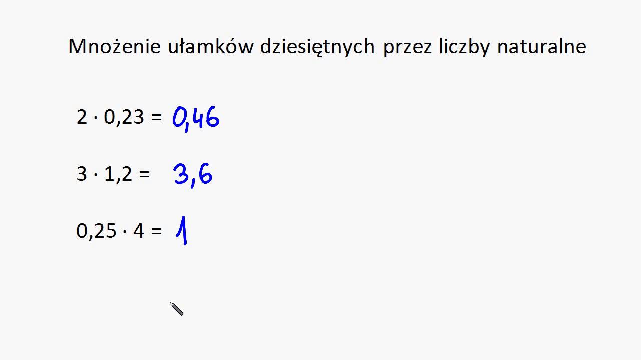 Lessons - Blendspace Mnożenie Ułamków Dziesiętnych Przez Liczby Naturalne Uzupełnij