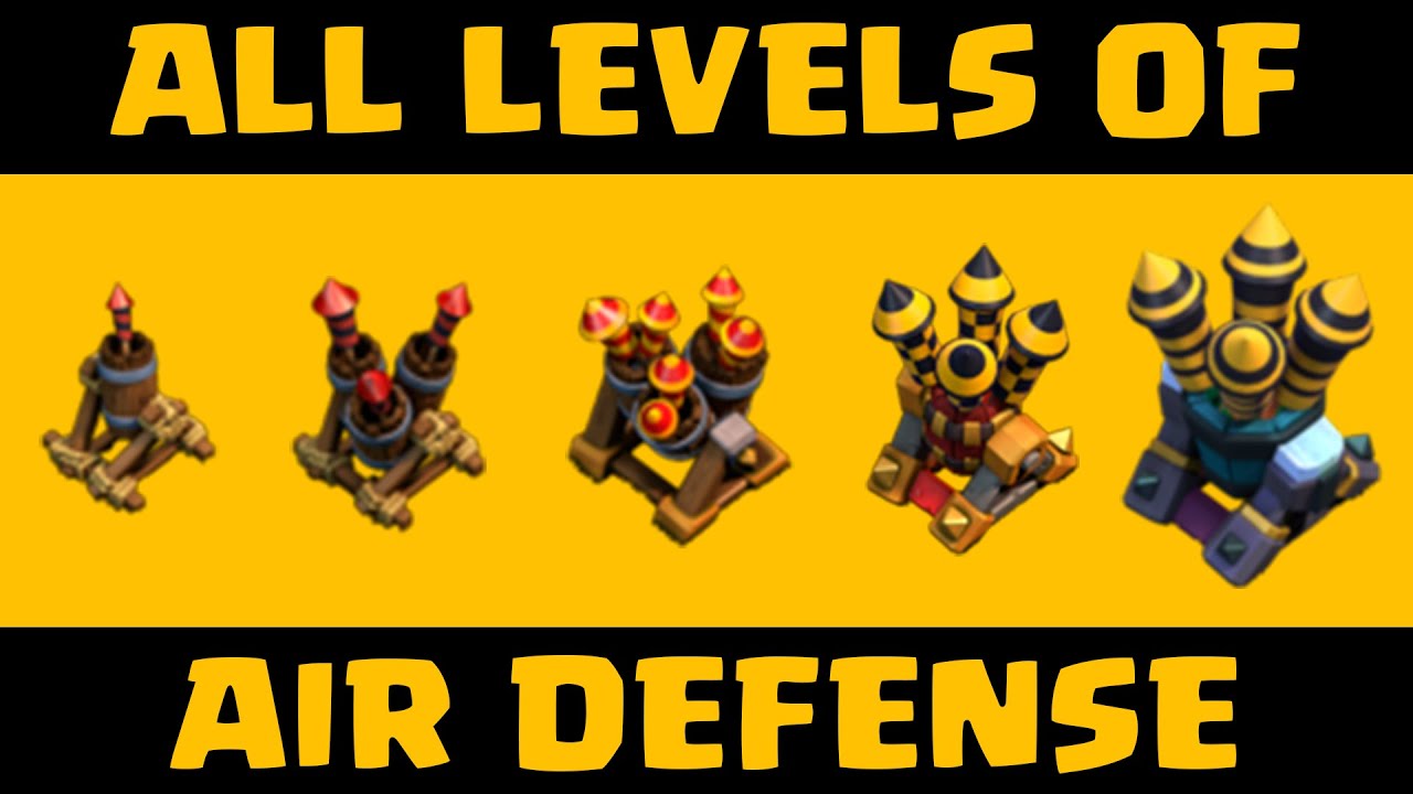 Clash Of Clans Air Defense Levels