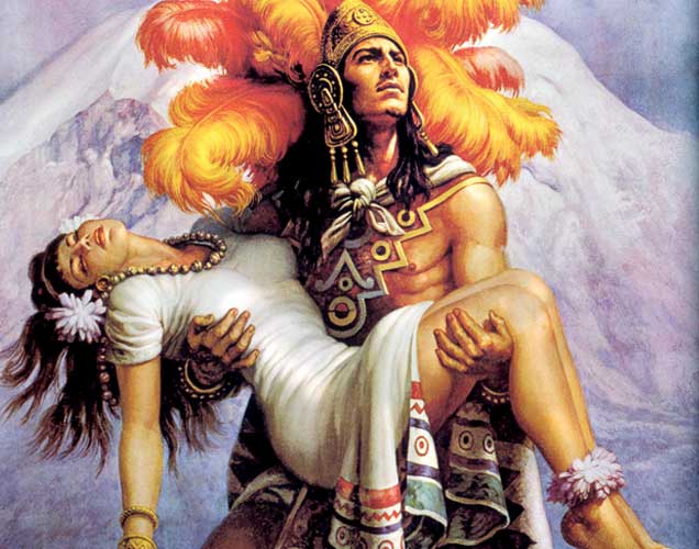 Leyendas de los volcanes ¡Mitos & Secretos 2021! La Leyenda De Los Volcanes Painting