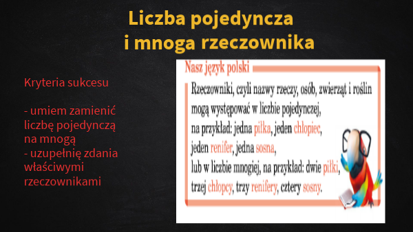 liczba pojedyncza i mnoga | Genially Liczba Pojedyncza I Mnoga Klasa 2