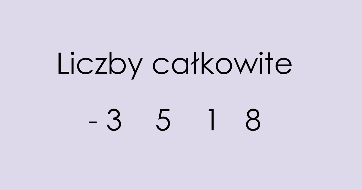 Liczby całkowite: teoria, definicja co to jest, symbol, przykłady Liczby Calkowite Klasa 6