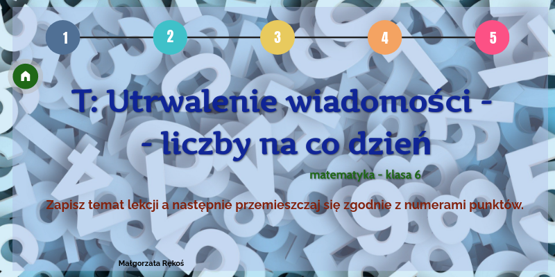 Liczby na co dzień - utrwalenie Liczby Na Co Dzie N