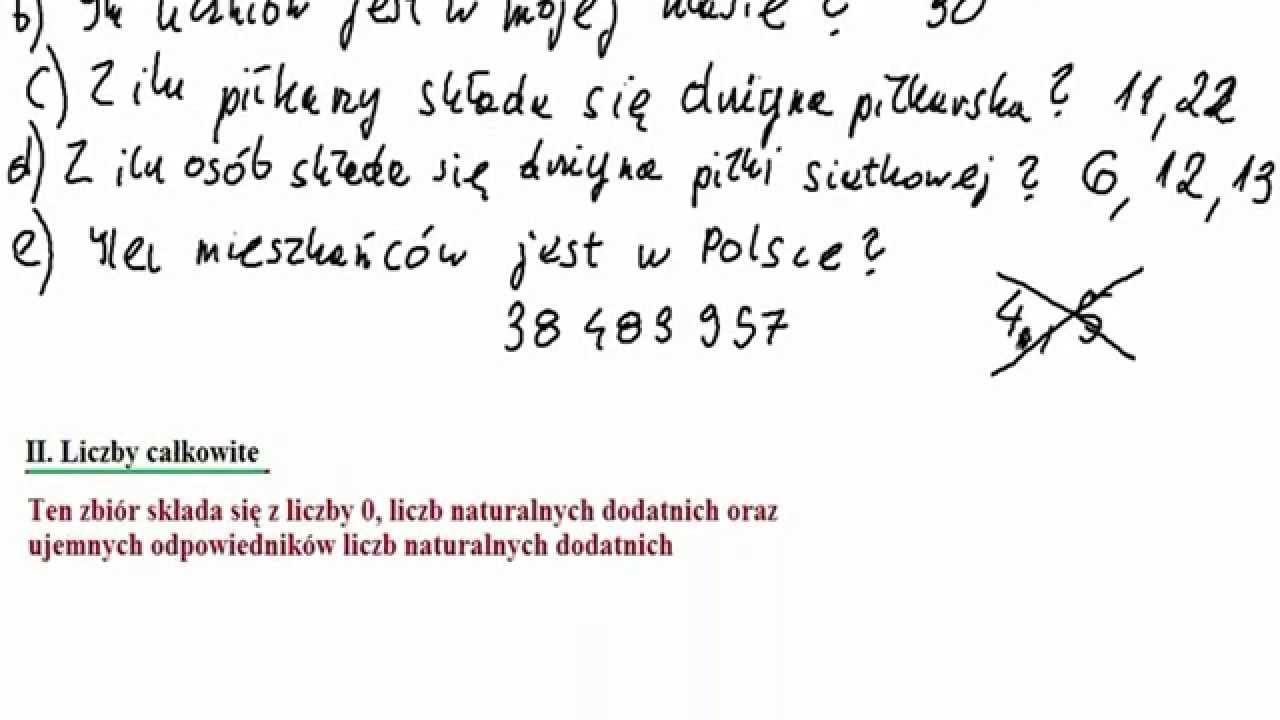 Liczby naturalne i całkowite - YouTube Liczby Naturalne I Ułamki Kl 6