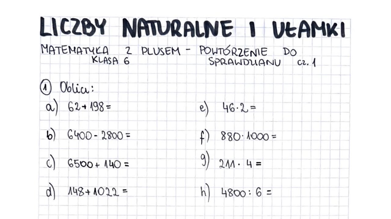 Liczby Naturalne I Ulamki