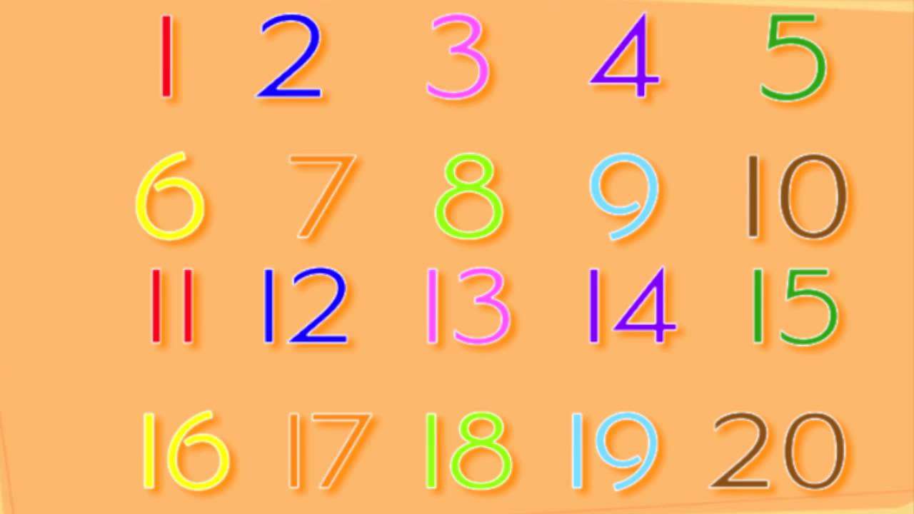 LICZBY OD 1 DO 20 - puzzle online Liczby Od 1 Do 20 Do Potegi 3
