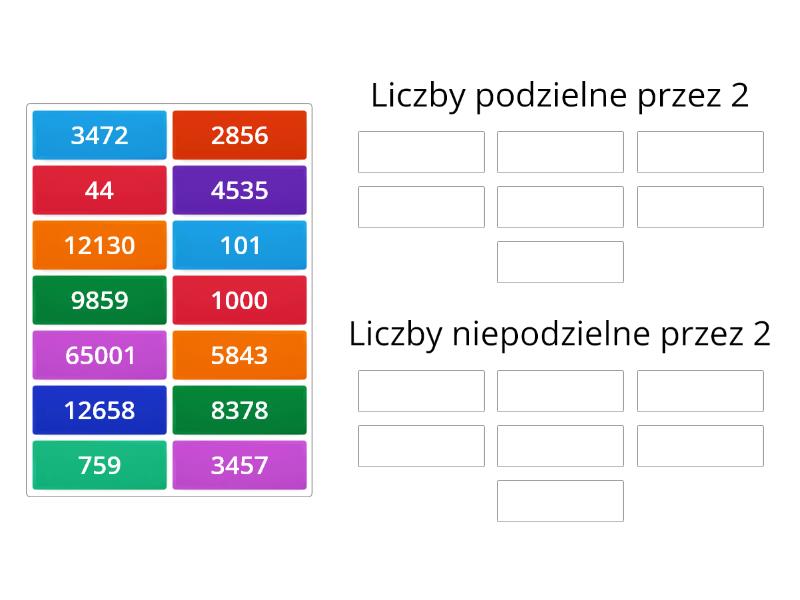 Podkresl Liczby Podzielne Przez 2
