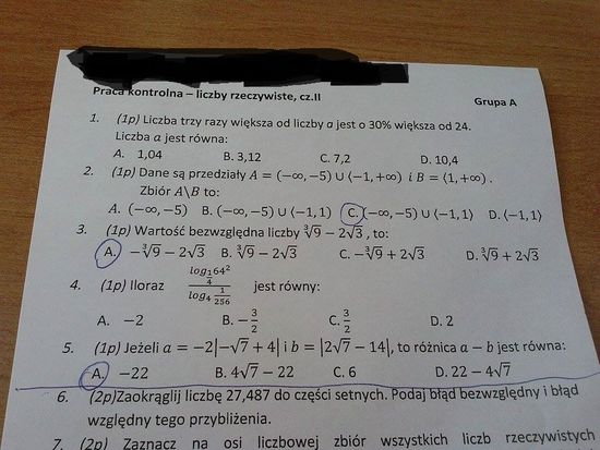 liczby rzeczywiste – zadania, ściągi i testy – Zapytaj.onet.pl Sprawdzian Liczby Rzeczywiste Klasa 1 Liceum Nowa Era Pdf