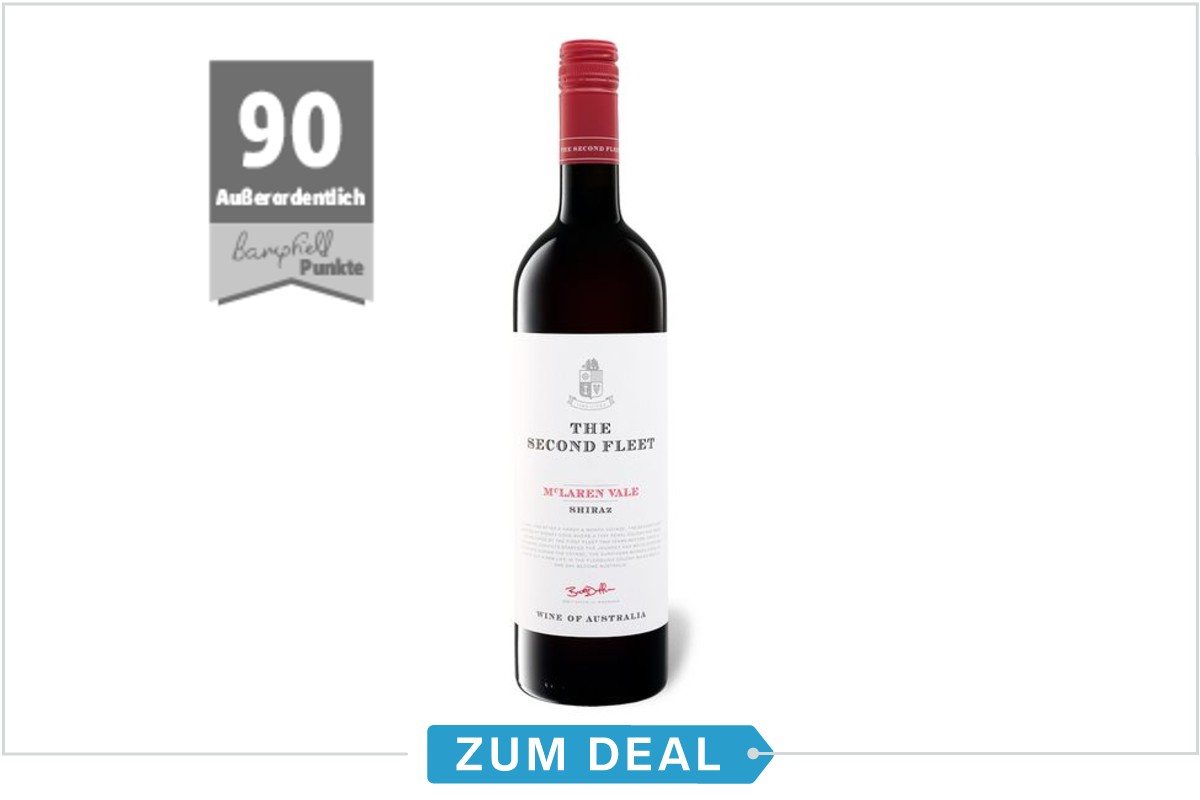 Lidl Wein im Angebot: Sechs Weine Kaufen, fünf Weine bezahlen Shiraz The Second Fleet Mc Laren Vale Gi