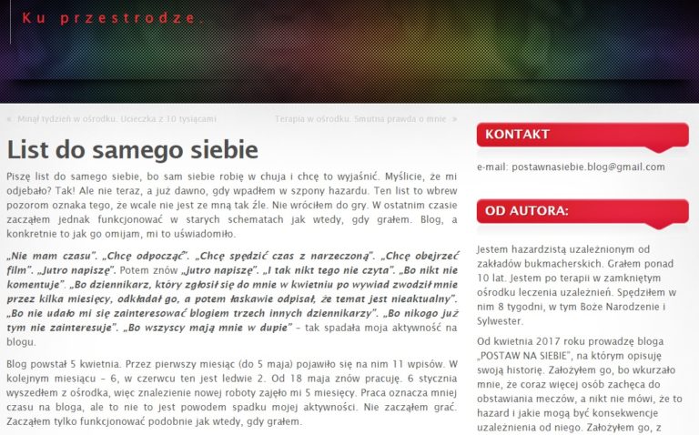 List do samego siebie - POSTAW NA SIEBIE! Napisz List Do Siebie Za 20 Lat