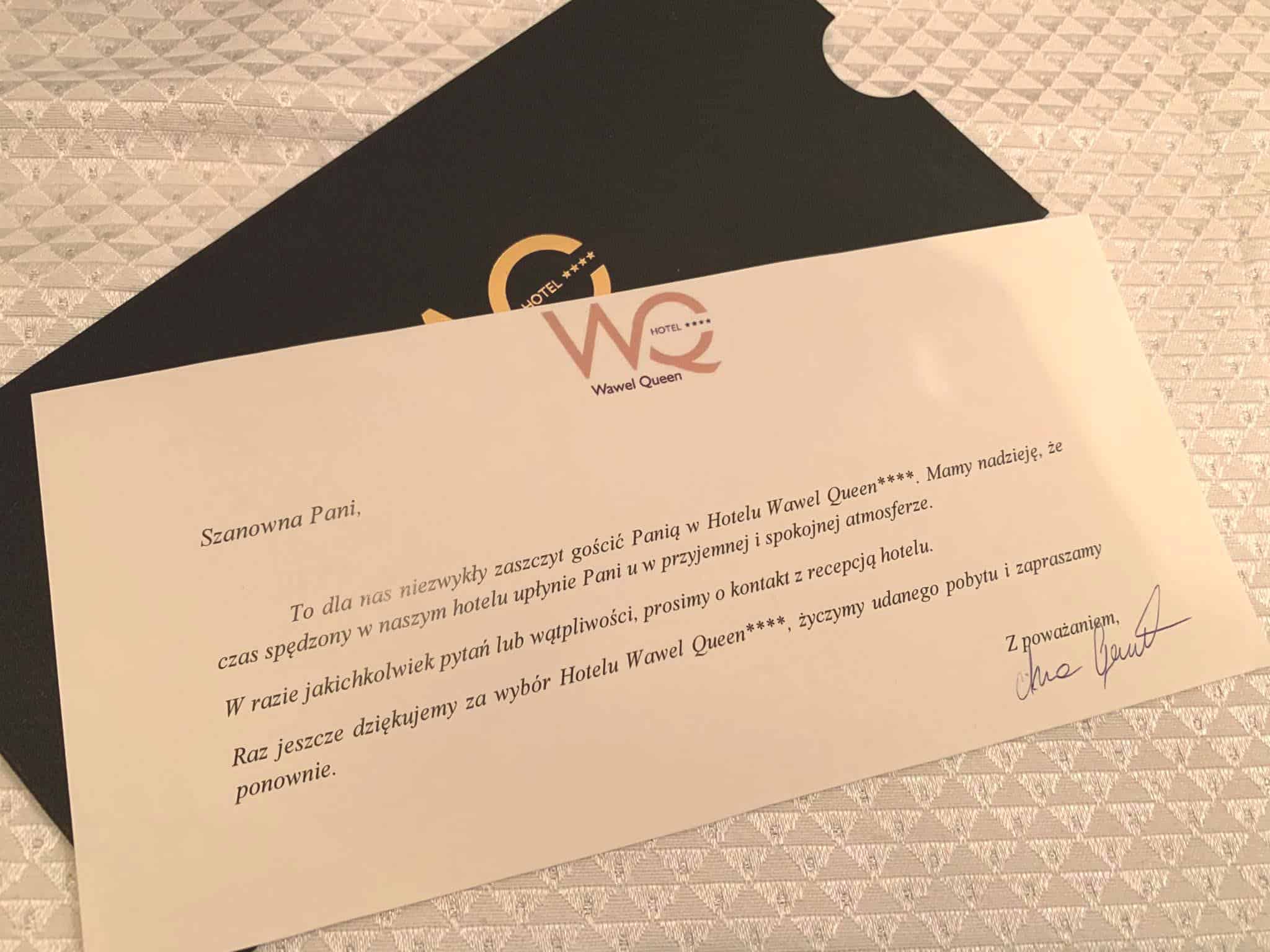 List powitalny w hotelu. Stwórz i zaprojektuj doświadczenia Gości List Powitalny W Hotelu Dla Gościa Vip