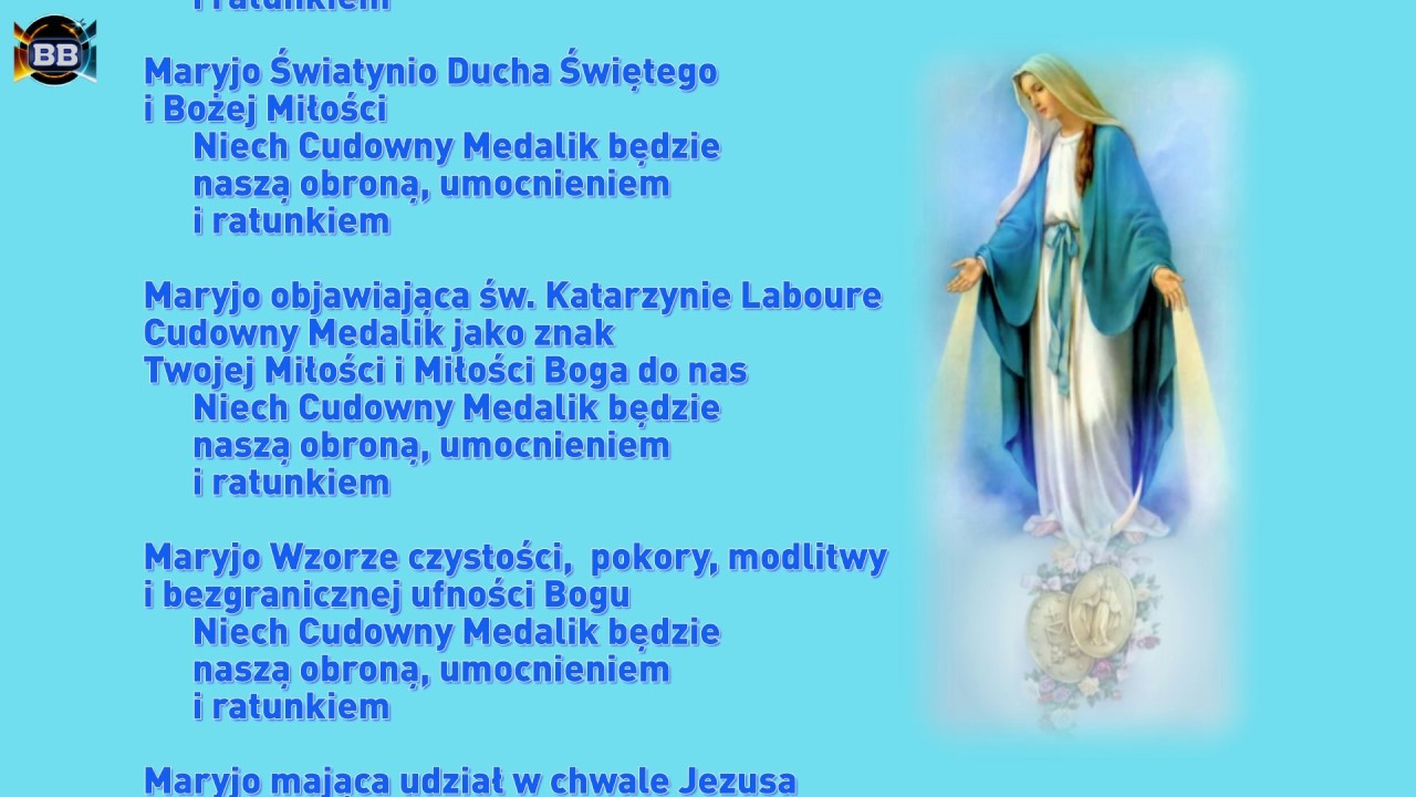 litania do Matki Bożej z Cudownego Medalika - YouTube Medalik Matka Boska Z Dzieciątkiem