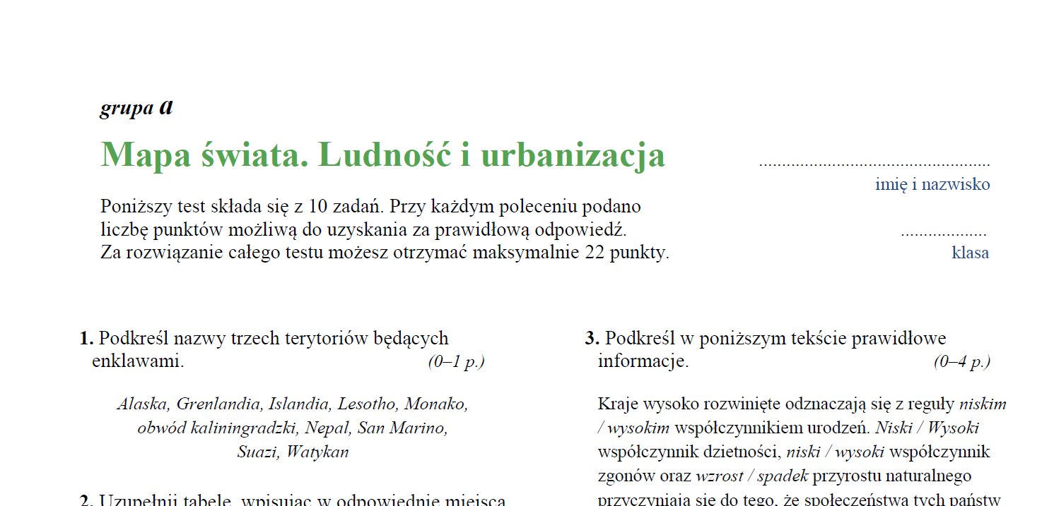 Ludność I Urbanizacja Sprawdzian Oblicza Geografii 2 Nowa Era Sprawdzian Ludnosc I Urbanizacja Oblicza Geografii 2