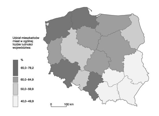 Ludność i Urbanizacja test Grupy A i B geografia Ludnosc I Urbanizacja W Polsce Test