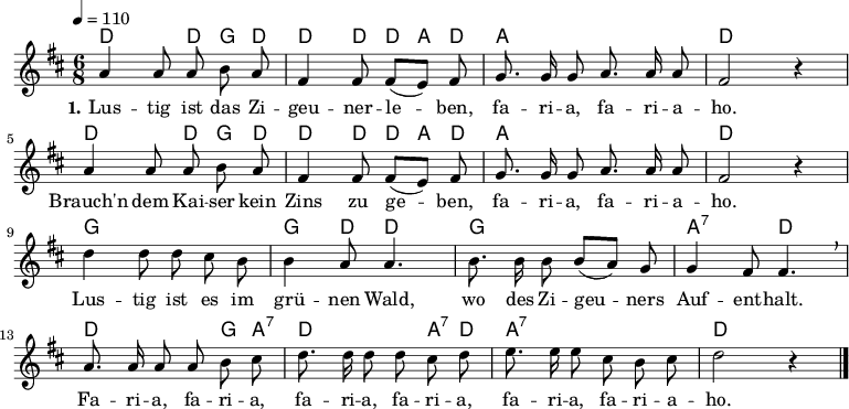Lustig Ist Das Zigeunerleben Lied
