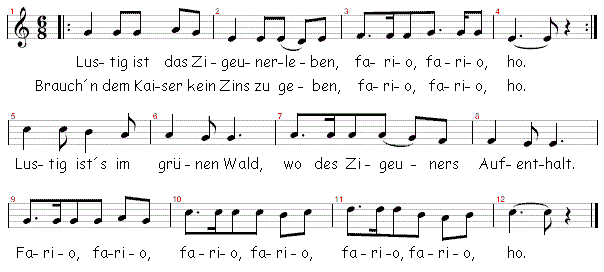 Lustig Ist Das Zigeunerleben Text