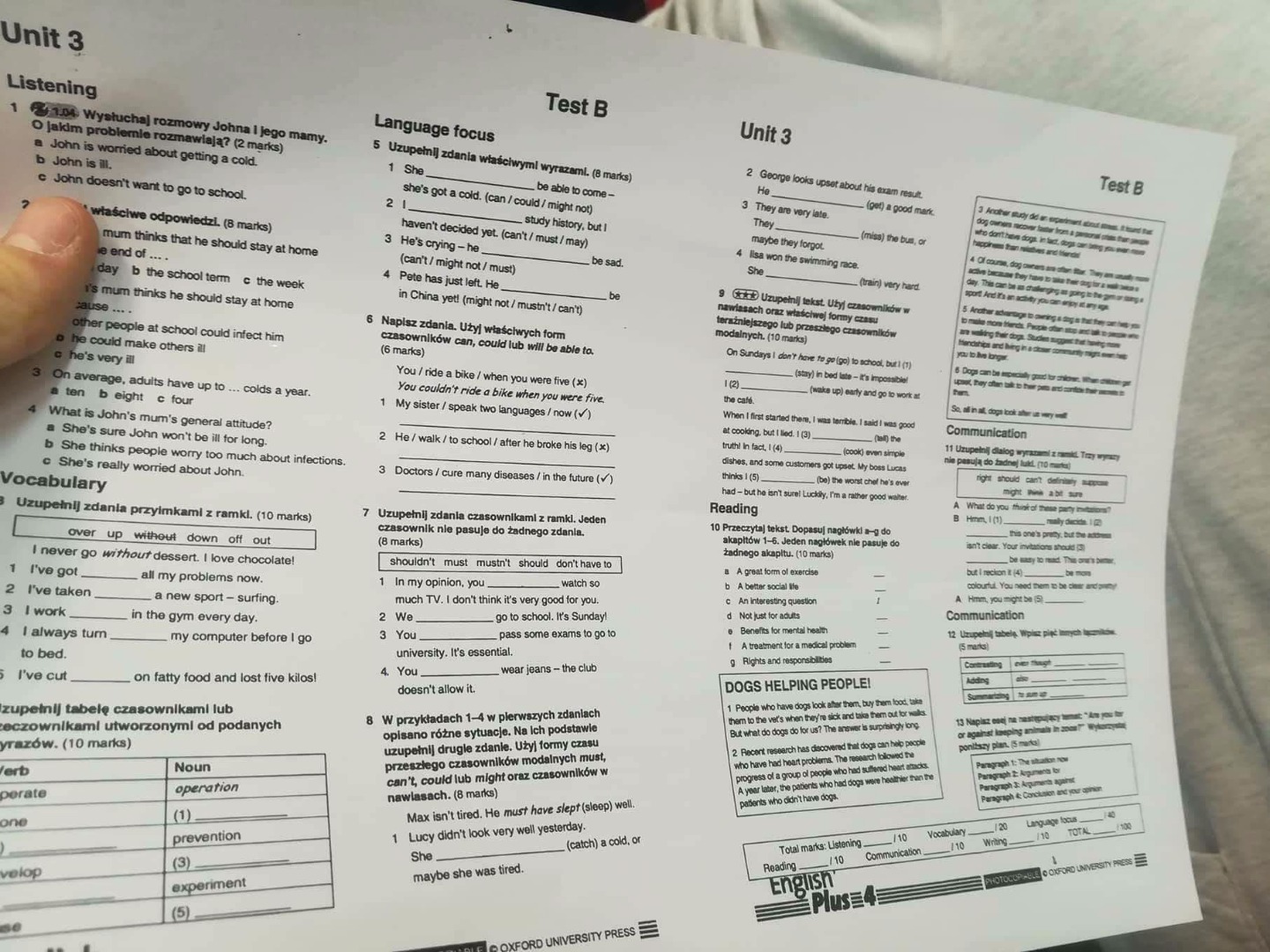 Sprawdzian Z Angielskiego Klasa 6 Unit 1 Odpowiedzi