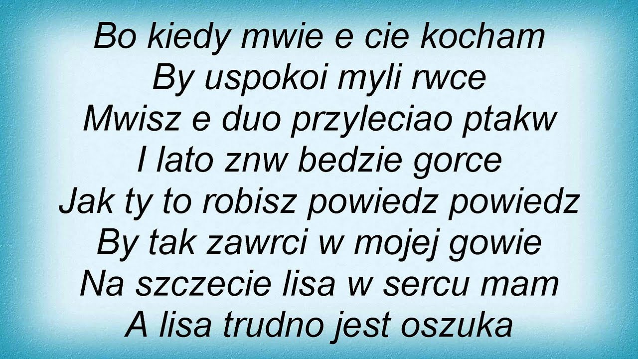 Jak Ty To Robisz Lulus Tekst