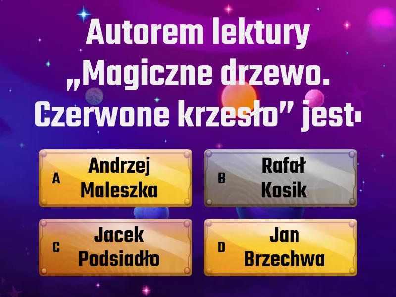 Magiczne drzewo. Czerwone krzesło. - Test Test Magiczne Drzewo Czerwone Krzesło