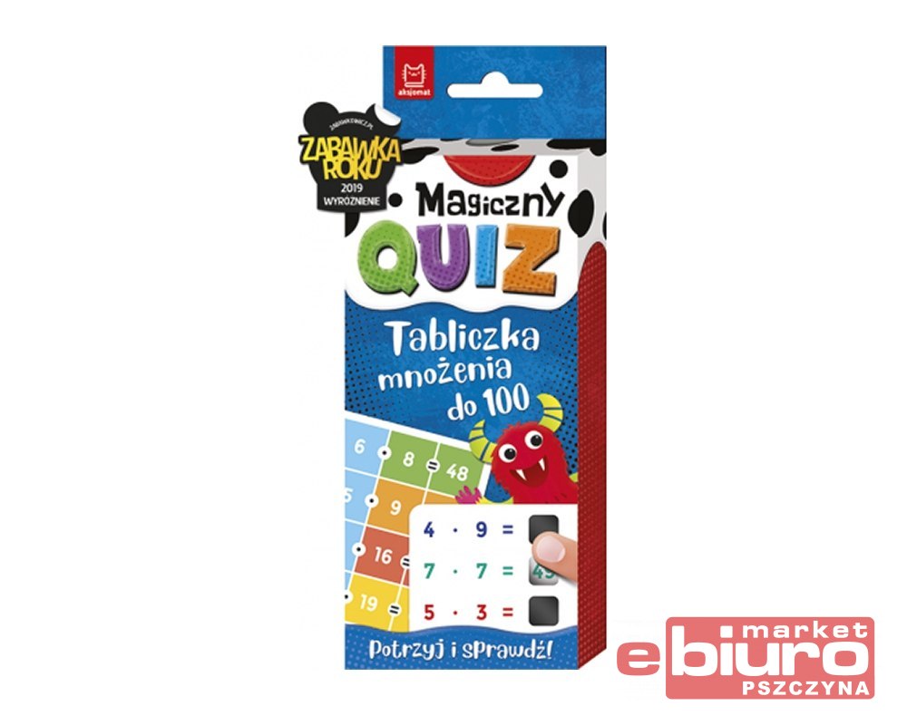 MAGICZNY QUIZ. TABLICZKA MNOŻENIA DO 100 | Sklep papierniczy online Magiczny Quiz Tabliczka Mnożenia Do 100
