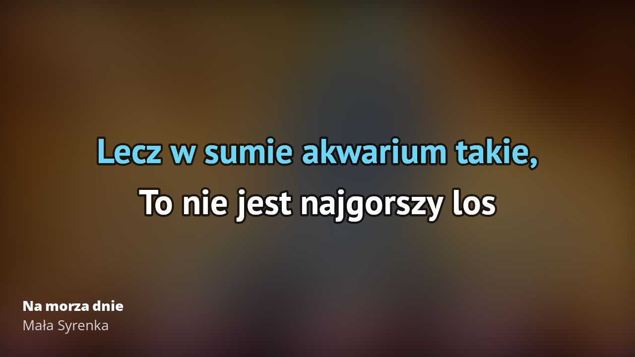 Mała Syrenka Na Morza Dnie Tekst