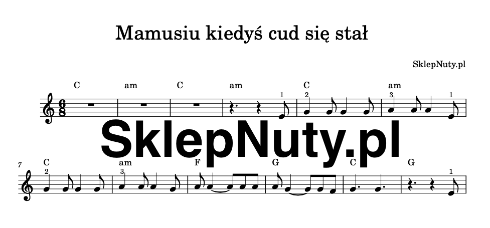 Mamusiu Kiedys Cud Sie Stal