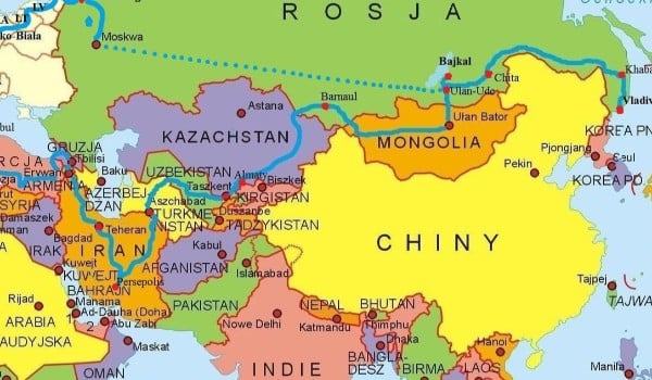 Azja Panstwa I Stolice Mapa