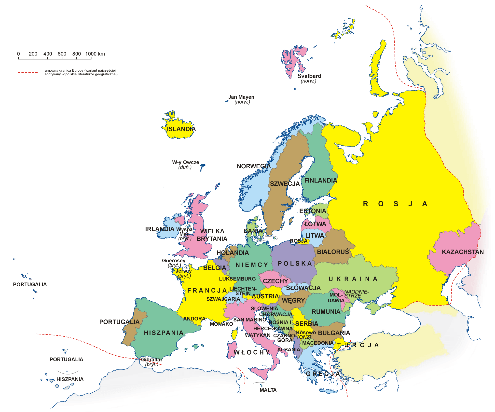 Panstwa I Stolice Europy