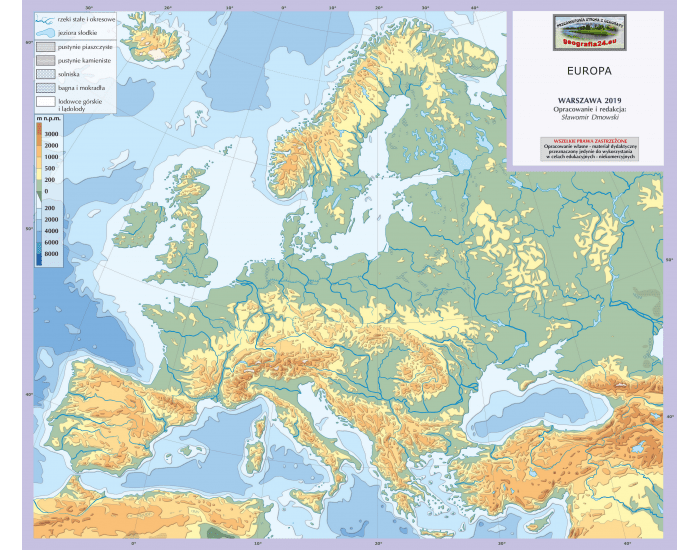 Mapa Fizyczna Europy Test Kl 6