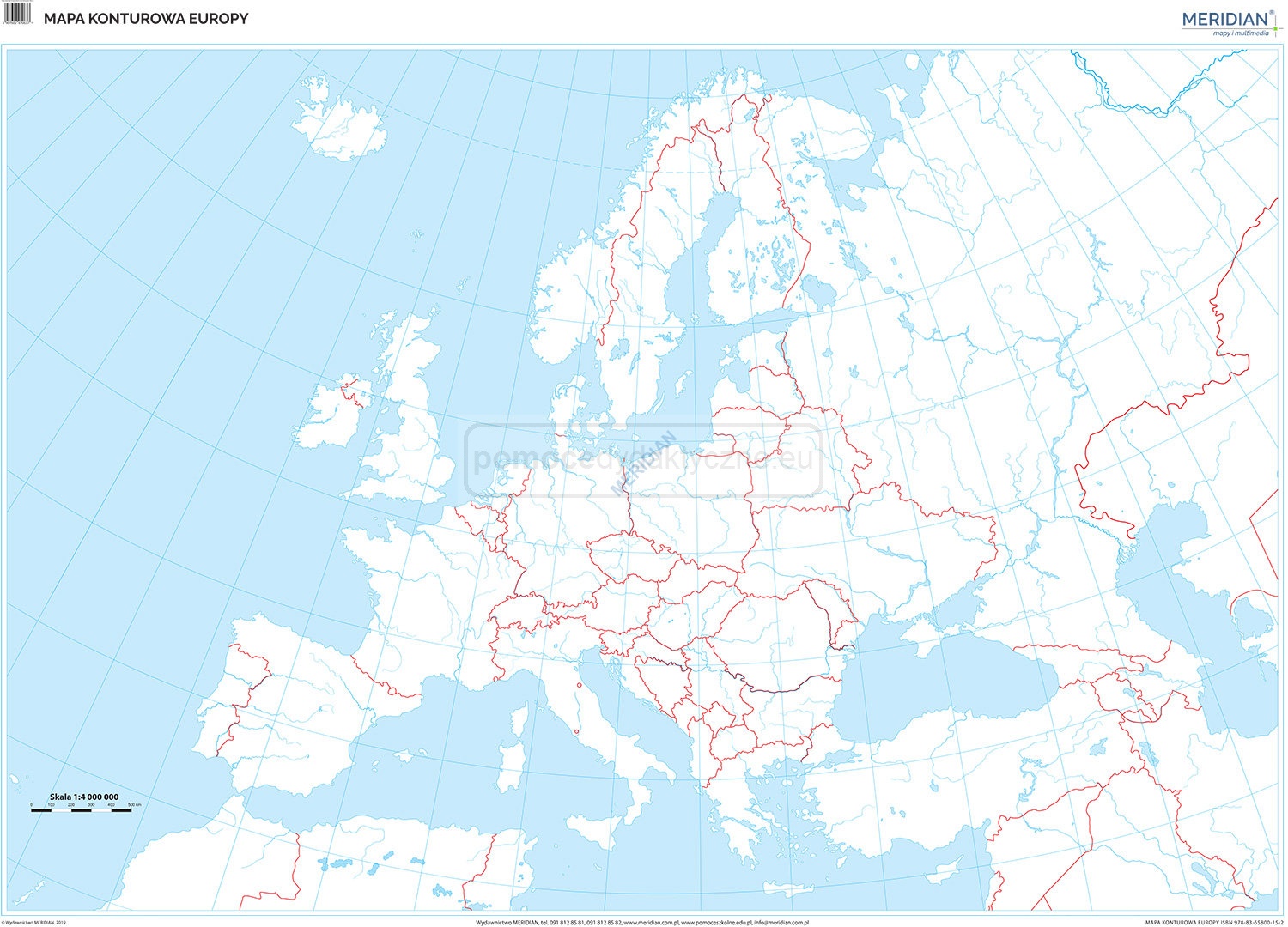 Podział Polityczny Europy Mapa Konturowa
