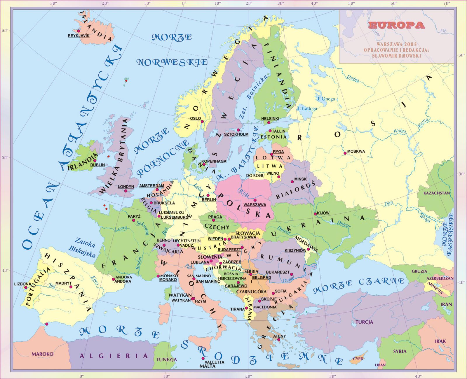 Mapa polityczna Europy Maps, Geography, Europe, Storage Wpływ Kultury śródziemnomorskiej Na Kraje Europejskie