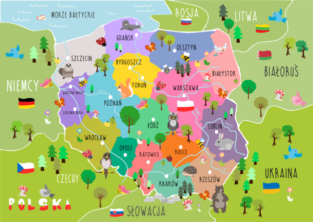 Mapa polski do wydruku dla dzieci – Artofit Mapa Polski Dla Dzieci Do Wydruku