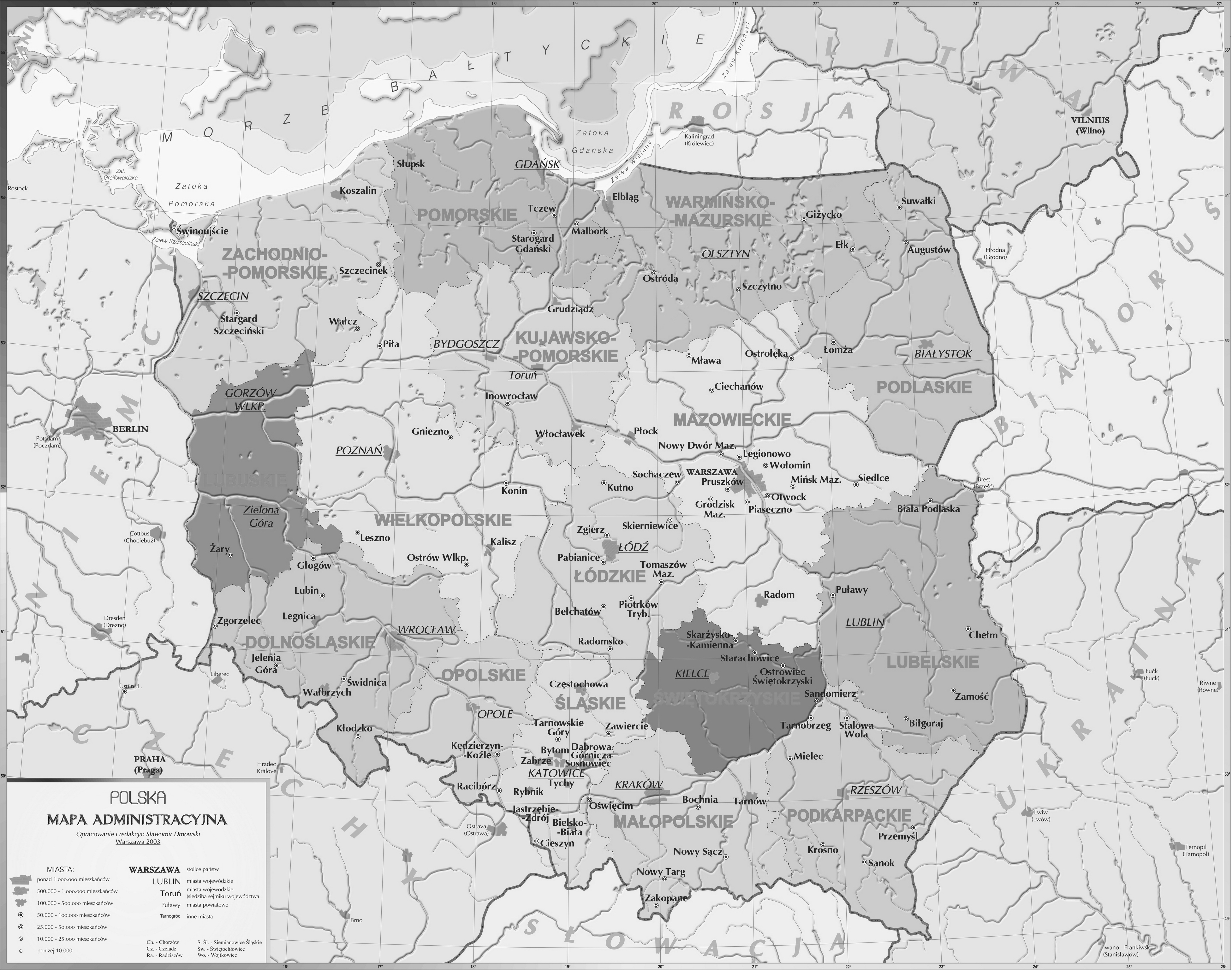 Mapa Polski Z Rzekami I Jeziorami Mapa Konturowa Z Rzekami