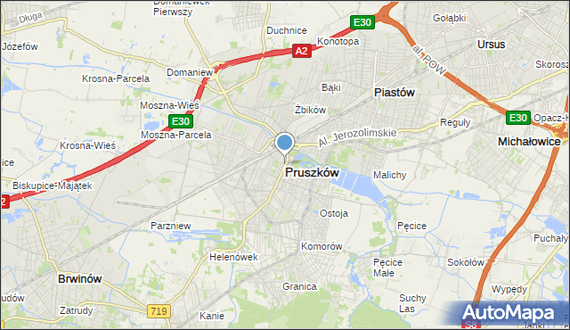 Mapa Pruszków, Pruszków na mapie Targeo Urząd Miasta Pruszków Wydział Komunikacji