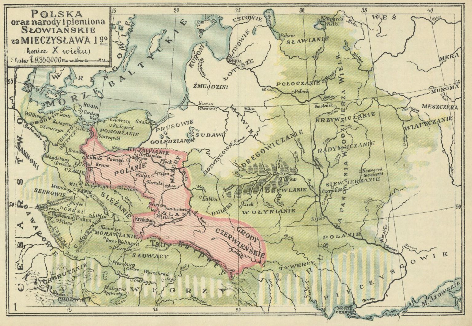 Mapa przedstawia rozmieszczenie plemion słowiańskich na podstawie Plemie Slowianskie Zamieszkujace W Przeszlosci Tereny Dzisiejszej Polnocnej Polski