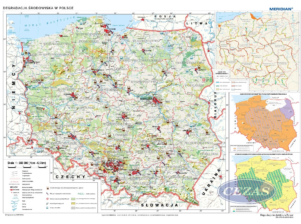 MAPA ŚCIENNA POLSKI - DEGRADACJA ŚRODOWISKA W POLSCE (MER107) Usługi W Polsce Degradacja I Ochrona środowiska W Polsce Sprawdzian