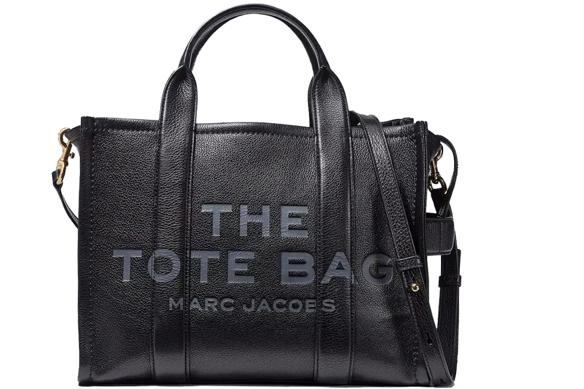 Marc Jacobs Black Leather Tote Bag