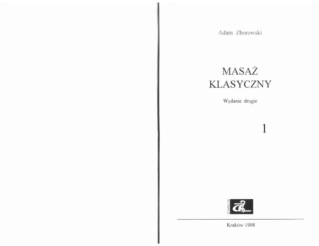 Adam Zborowski Masaż Klasyczny Pdf