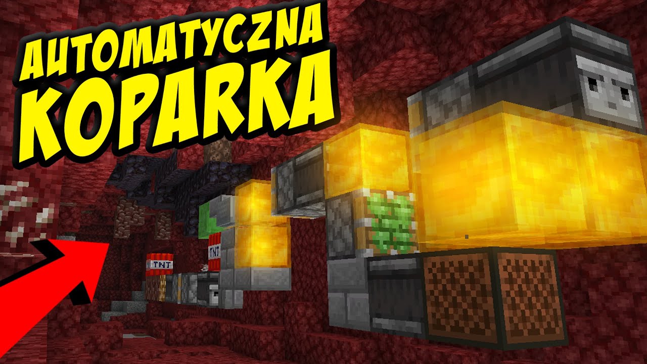 MASZYNA do SZUKANIA ANCIENT DEBRIS i KOPANIA TUNELI | Minecraft Jak Zrobic Maszyne Do Kopania W Minecraft