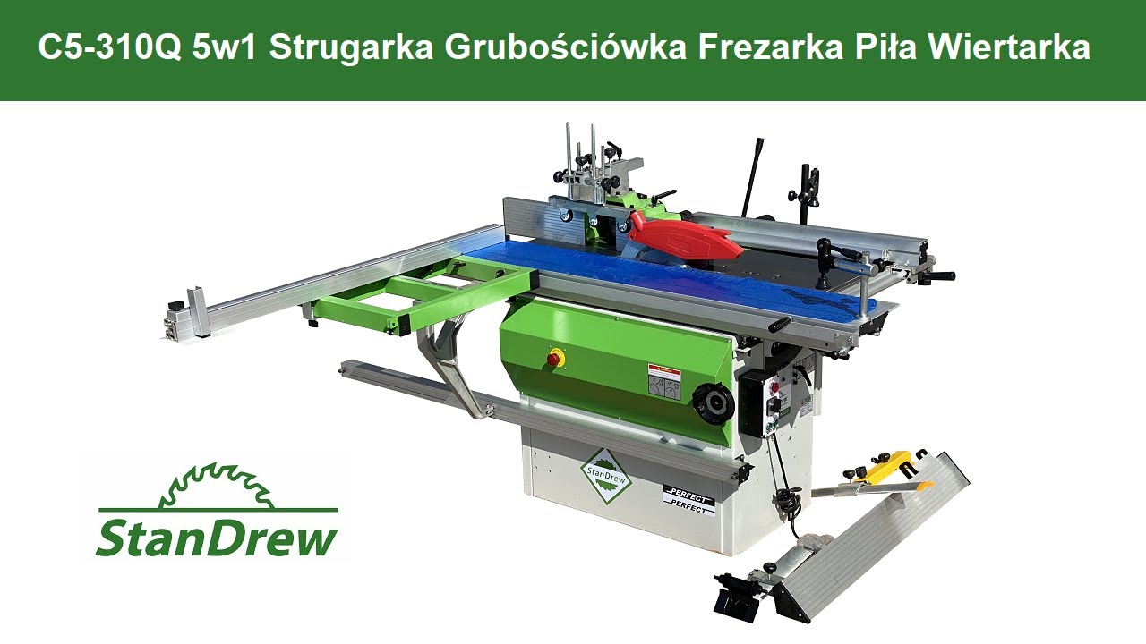 Maszyna wieloczynnościowa Perfect C5-310Q 5w1 Strugarka, Grubościówka Maszyna Może Produkować Dwa Rodzaje Butelek