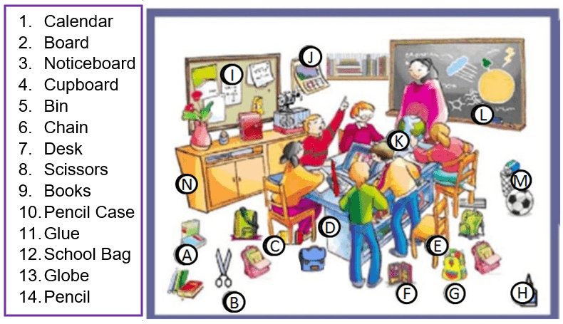 Match words in the box with the thing in the pictu... Match The Words In The Box With The Pictures